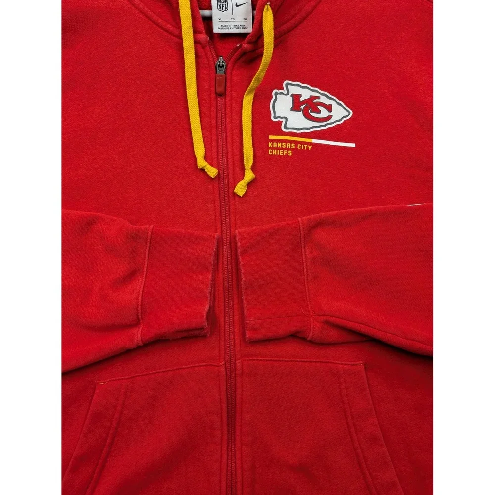 Kansas City Chiefs Hoodie Sweatshirt Mens XL Red NFL Football Nike Full Zip